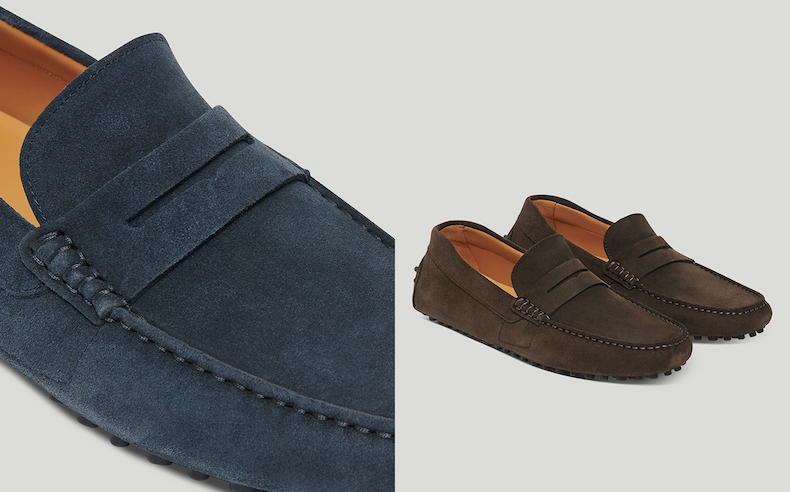 The Corsa Driver in Navy and in Chocolate.