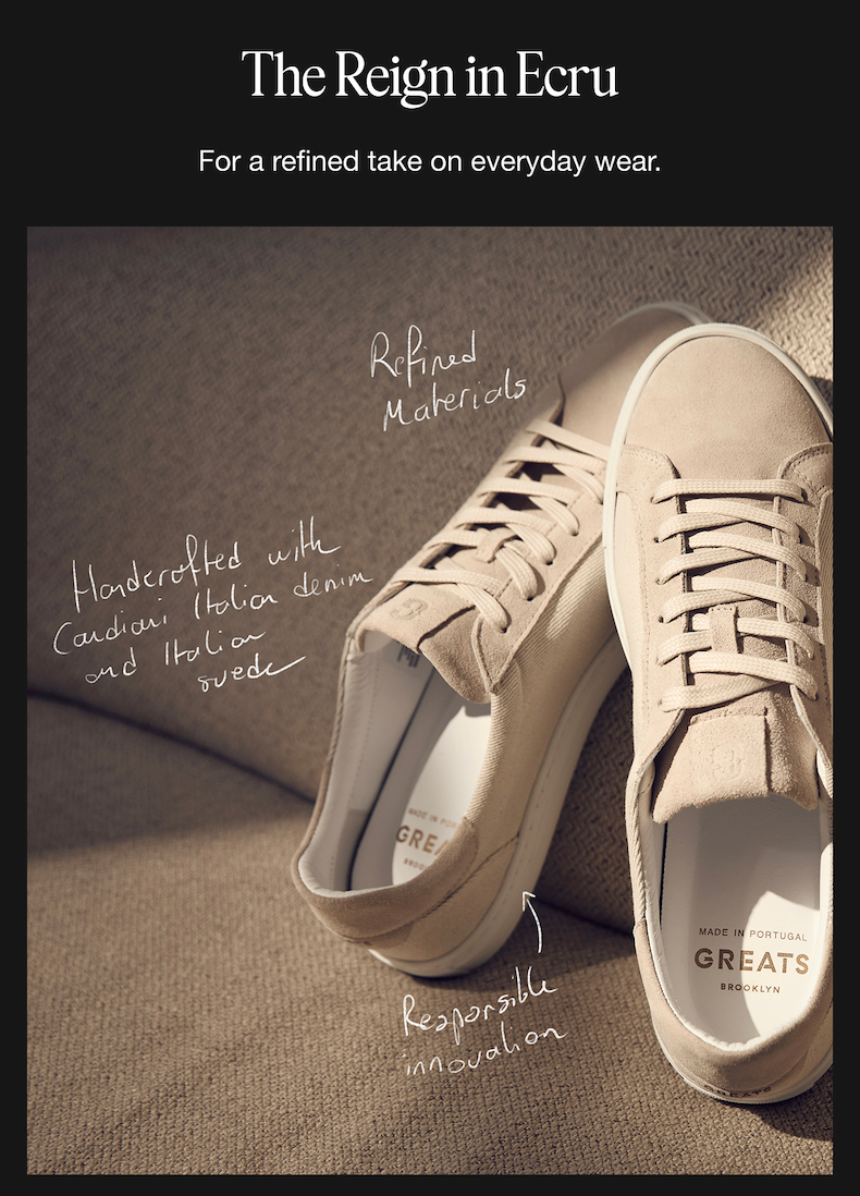 Discover Reign in Ecru. For a refined take on everyday wear