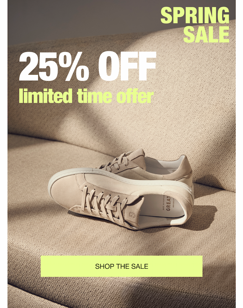 Spring Sale 25% off limited time offer