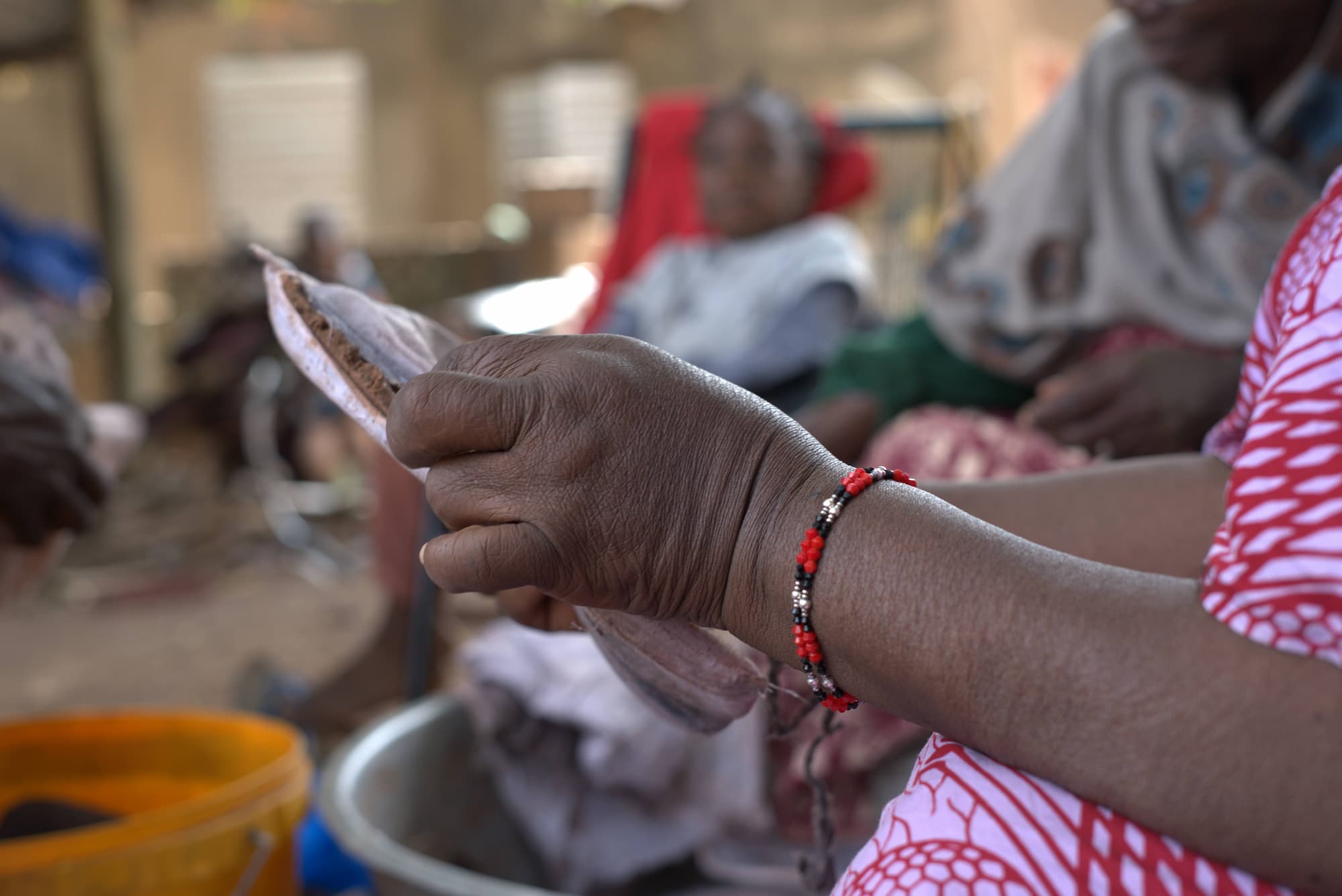 Women artisans working in the cooperative in Bougouni, Mali