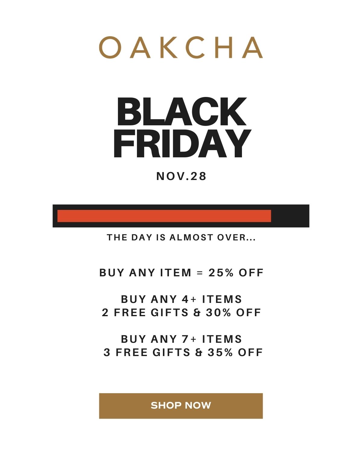 Black Friday. Shop While Supplies Last. 25% off sitewide, no minimums. 30% off sitewide on orders $150+ usd. 35% off sitewide on orders $200+ USD. Free 50ml Mystery Fragrance on orders $120+ usd. SHOP BFOAK.
