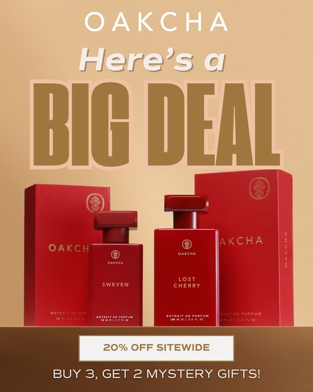 Oakcha. 20% off sitewide sale is on now. Shop Now