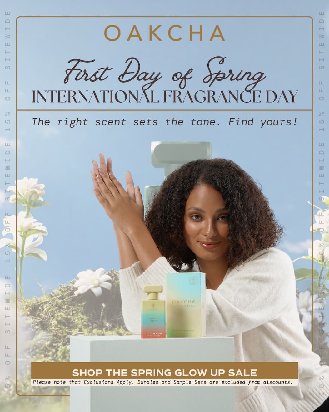 Oakcha. First Day of Spring & International Fragrance Day. Buy 3 at 15% off, get FREE Strawberry Sensation Free! The Spring Glow Up Sale is Here. SHOP NOW.
