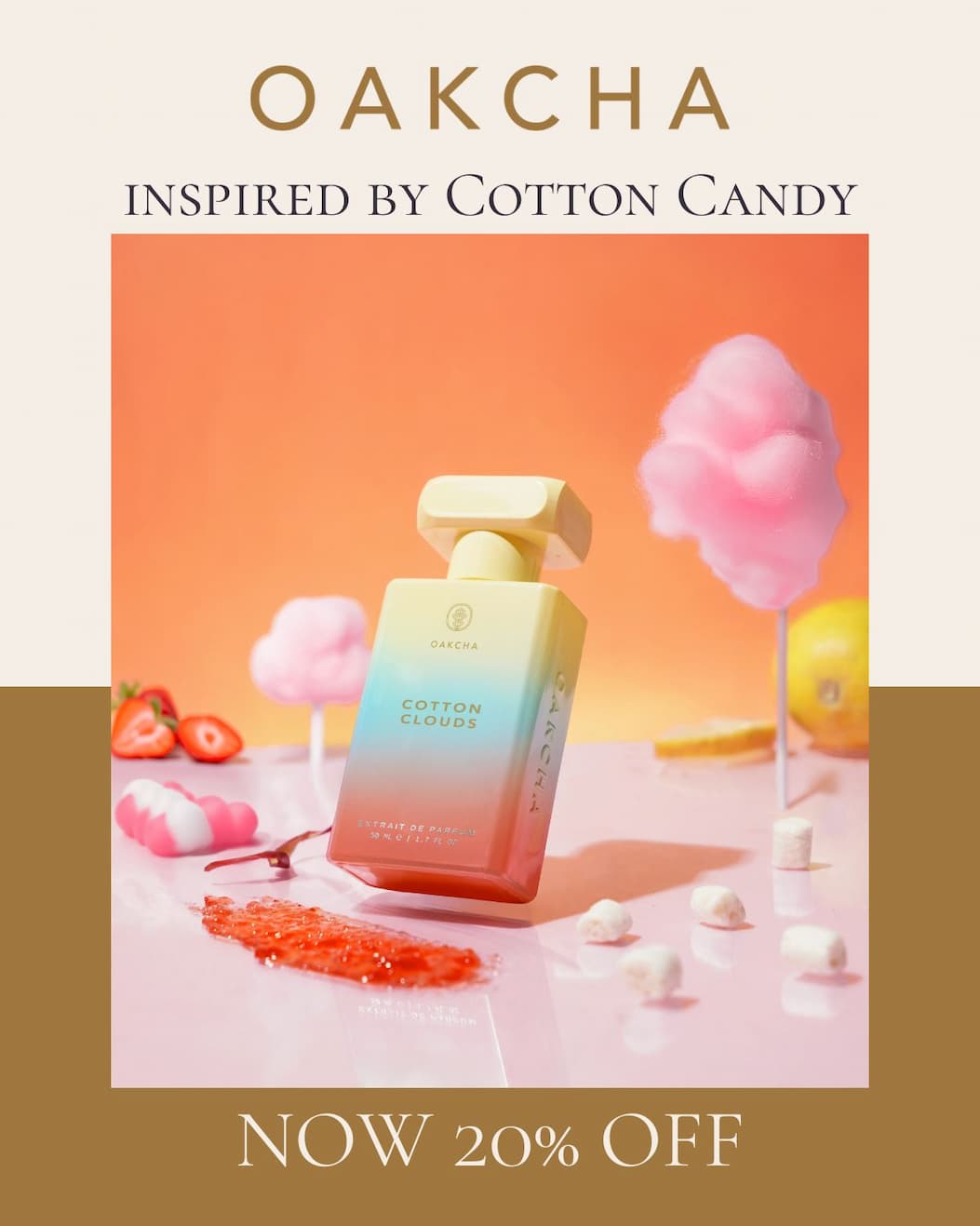 Oakcha. Inspired by Cotton Candy, now 20% off. Get Cotton Clouds