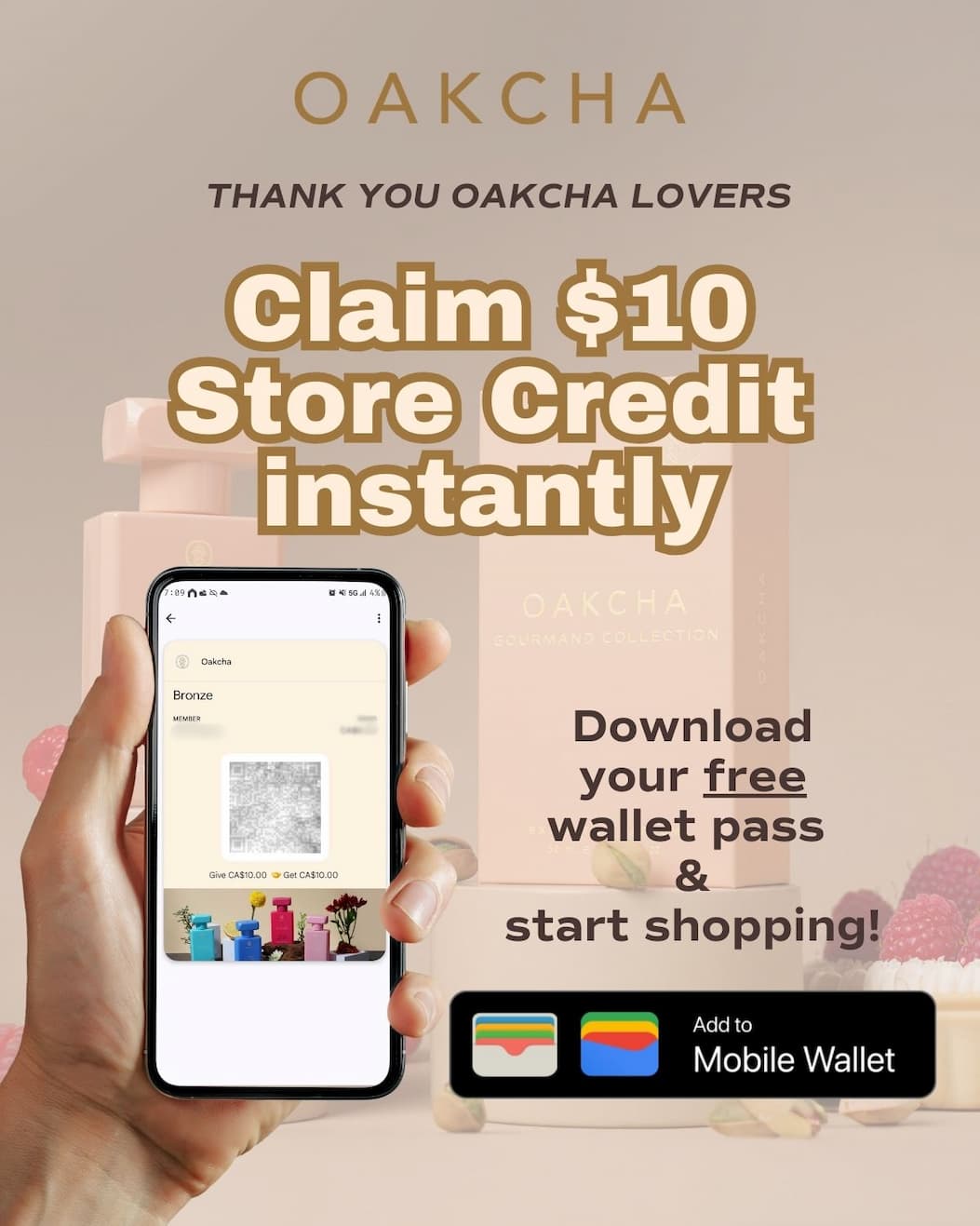 Oakcha. Claim $10 Store Credit Instantly