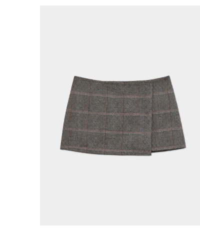 Astrid Signature Logo Folding Skirt - Brown Check