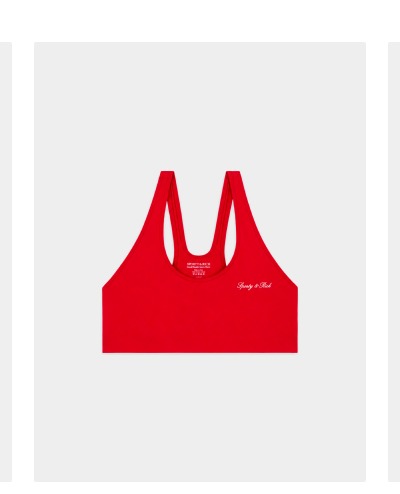 Billie Signature Logo Sports Bra - Ruby