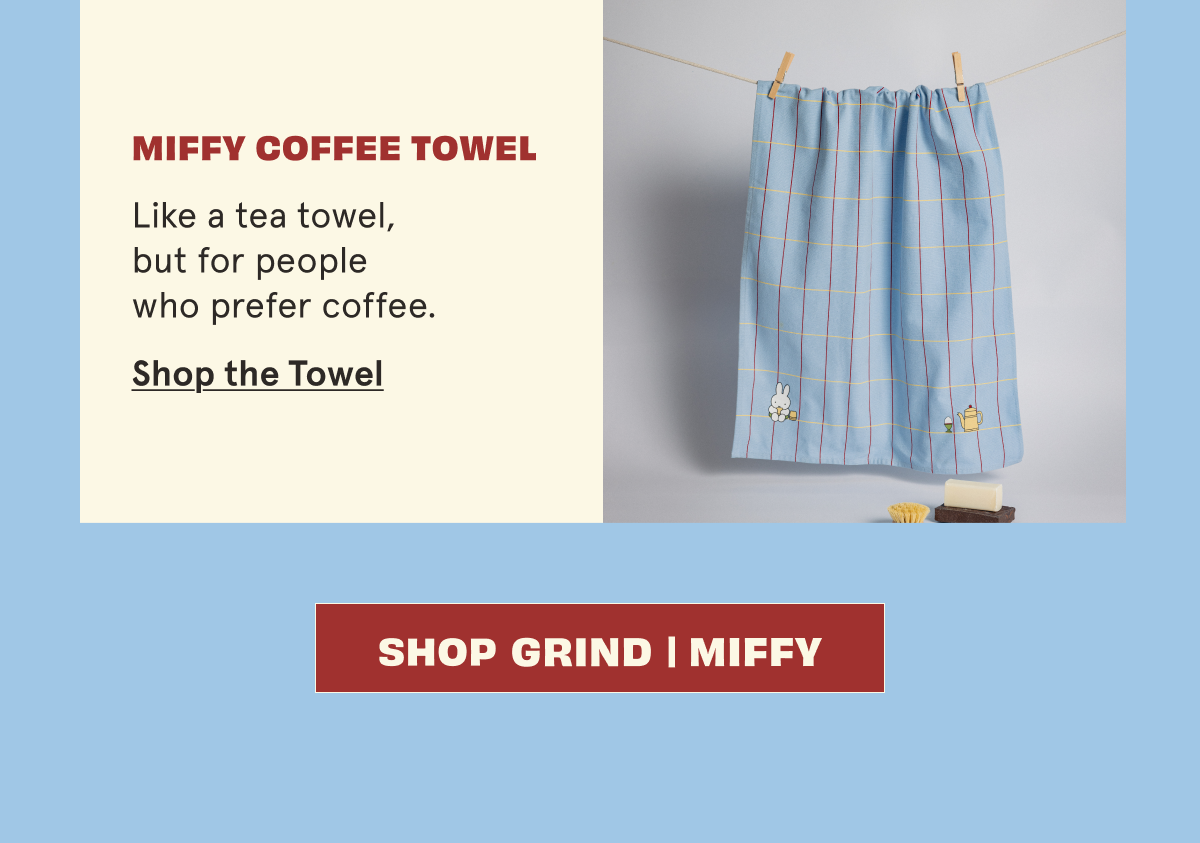 Shop Grind x Miffy Tea Towel now!