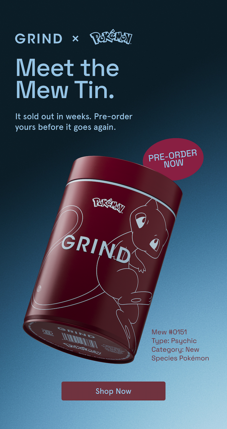 Shop Grind x Pokemon Mew Tin Now!