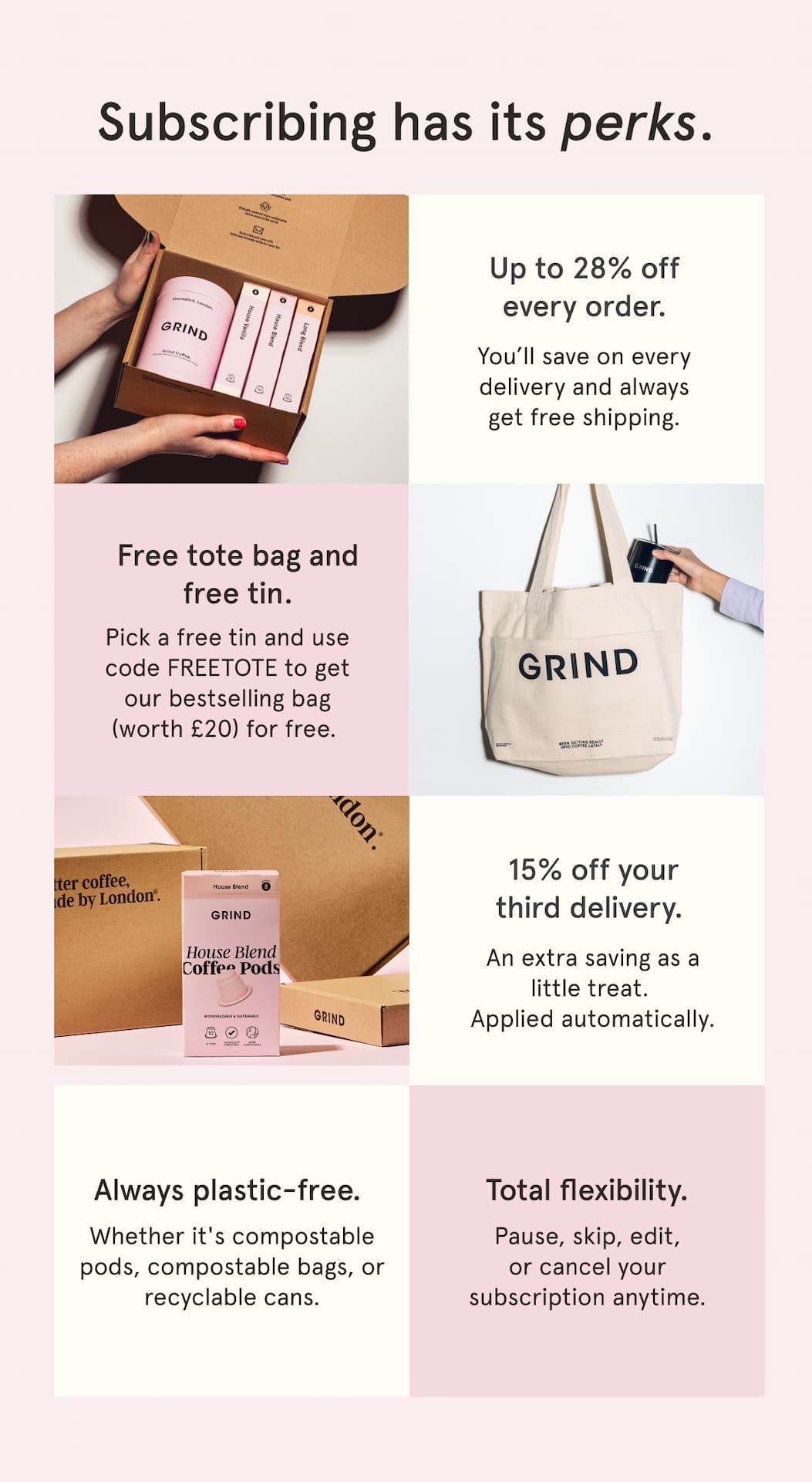 Perks of a Grind coffee subscription!