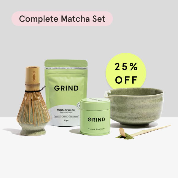 Shop 25% off Grind matcha kit!