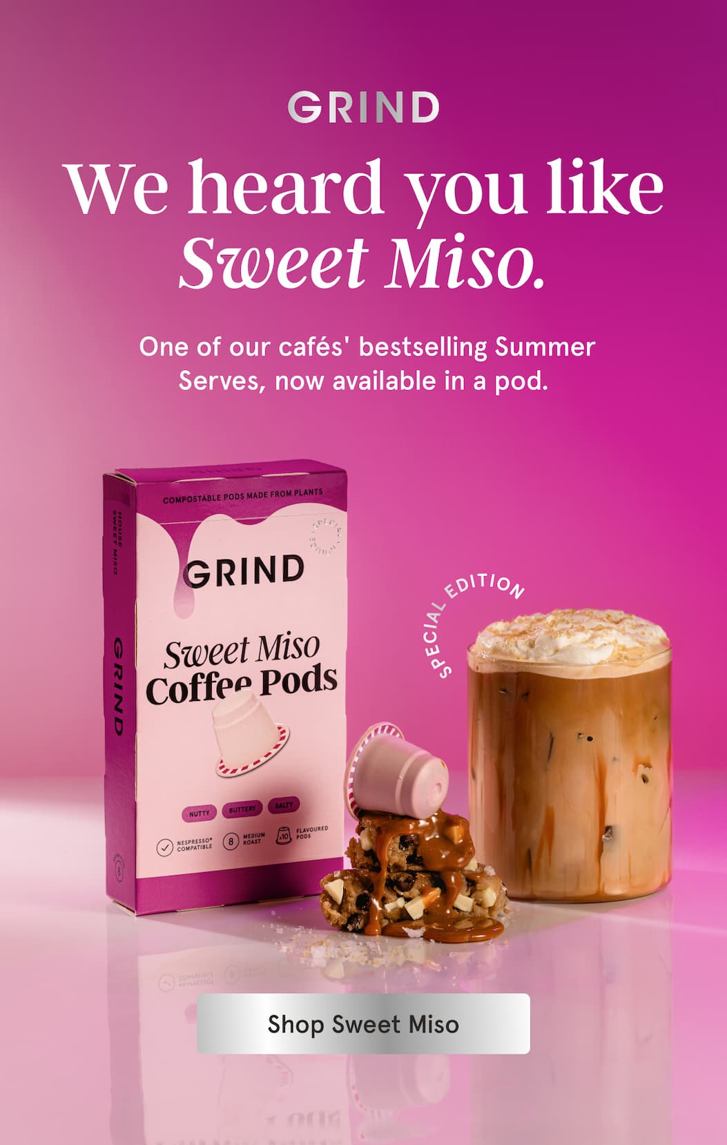 Shop our new pod flavour: Sweet Miso 