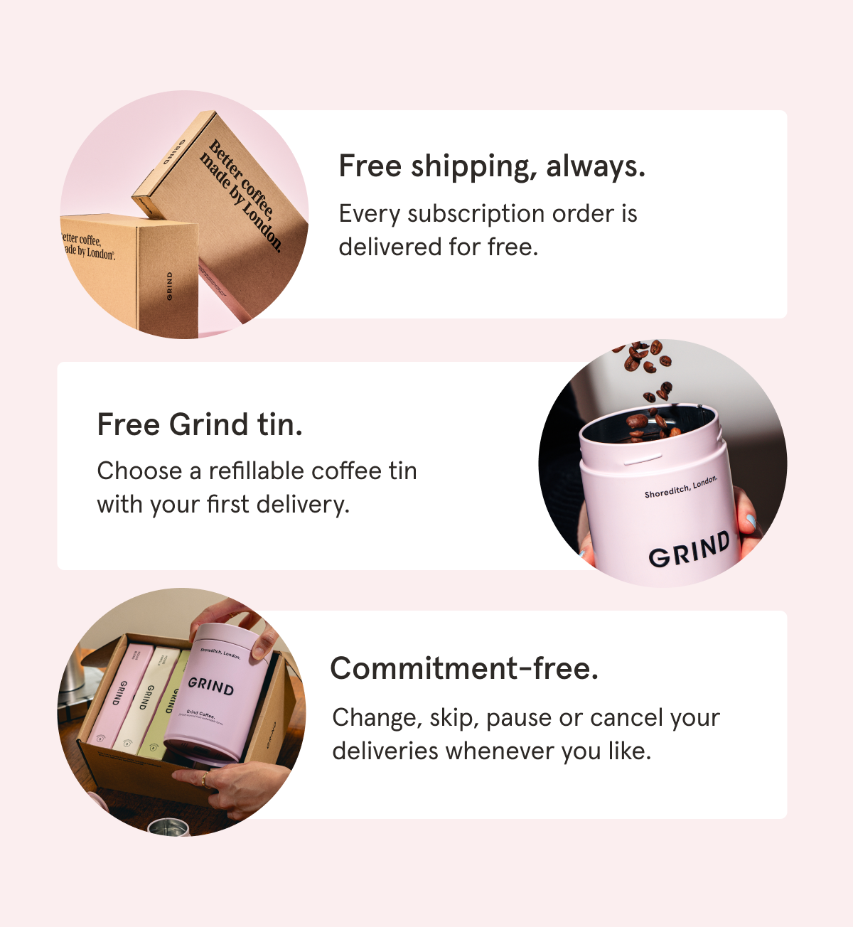 Shop your first Grind coffee order with 40% off!