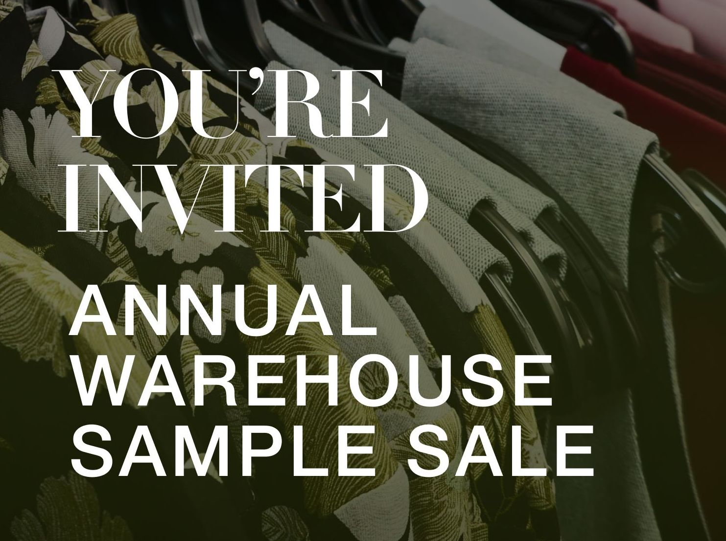 Annual Warehouse Sample Sale Anatomie