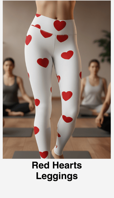 Red Hearts Leggings