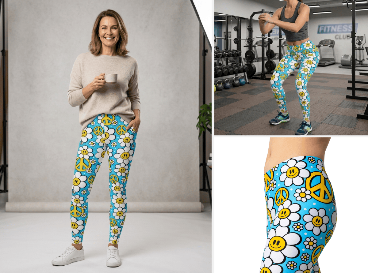 Hippie Flower Pattern Leggings