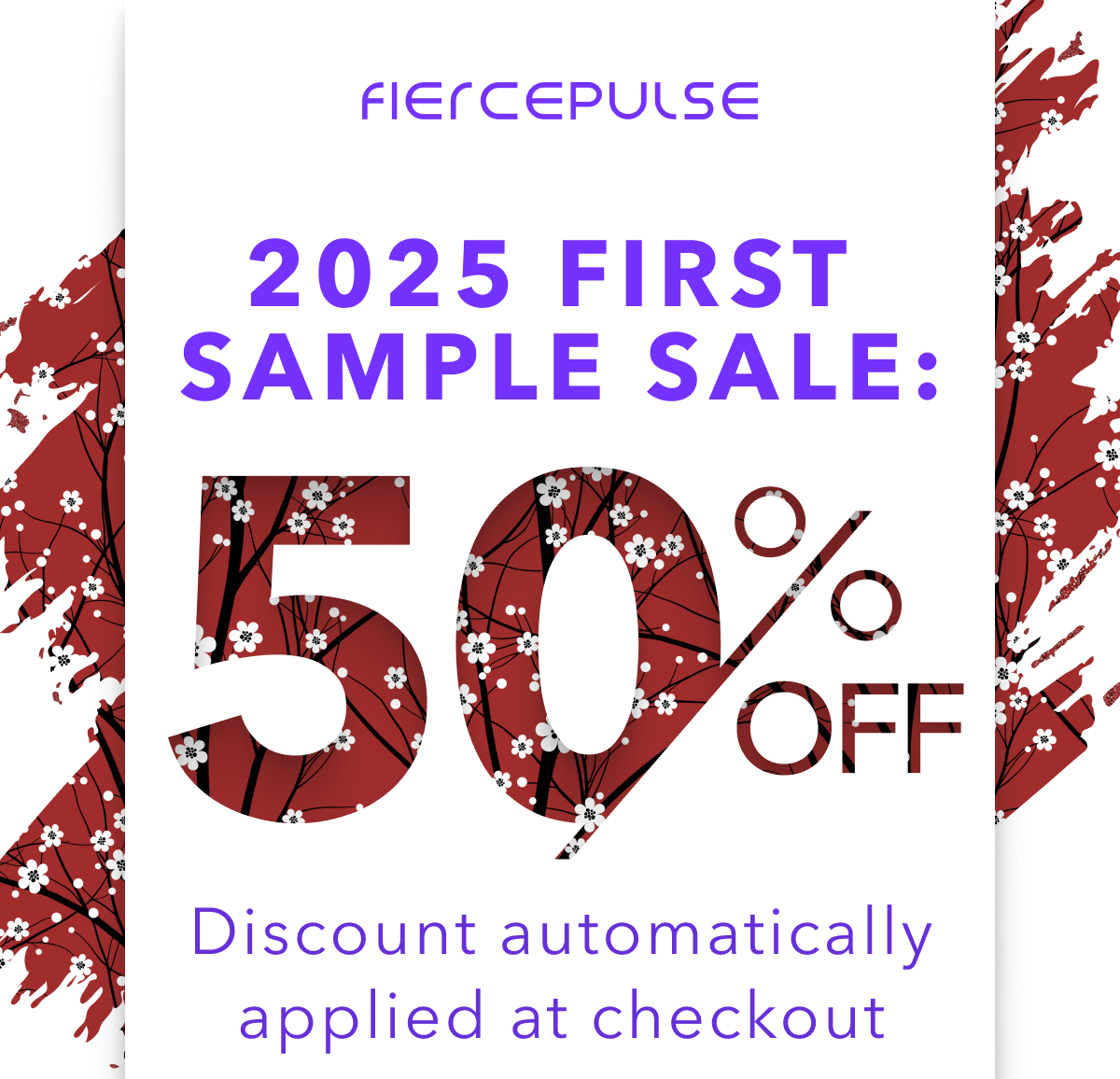 2025 First Sample Sale: 50% Off!   Discount automatically applied at checkout.