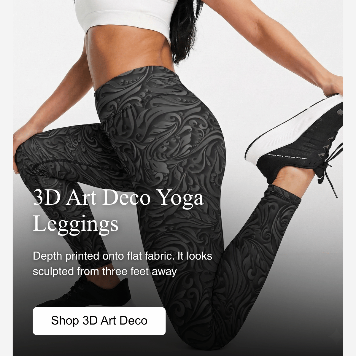 3D Art Deco Yoga Leggings
