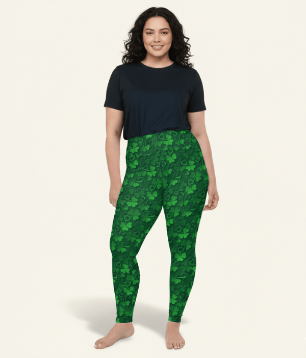 Lucky Shamrock Plus Size Leggings