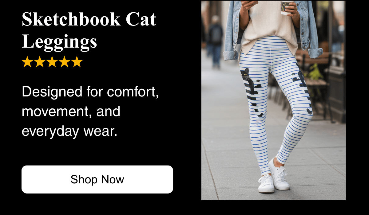 Sketchbook Cat Leggings