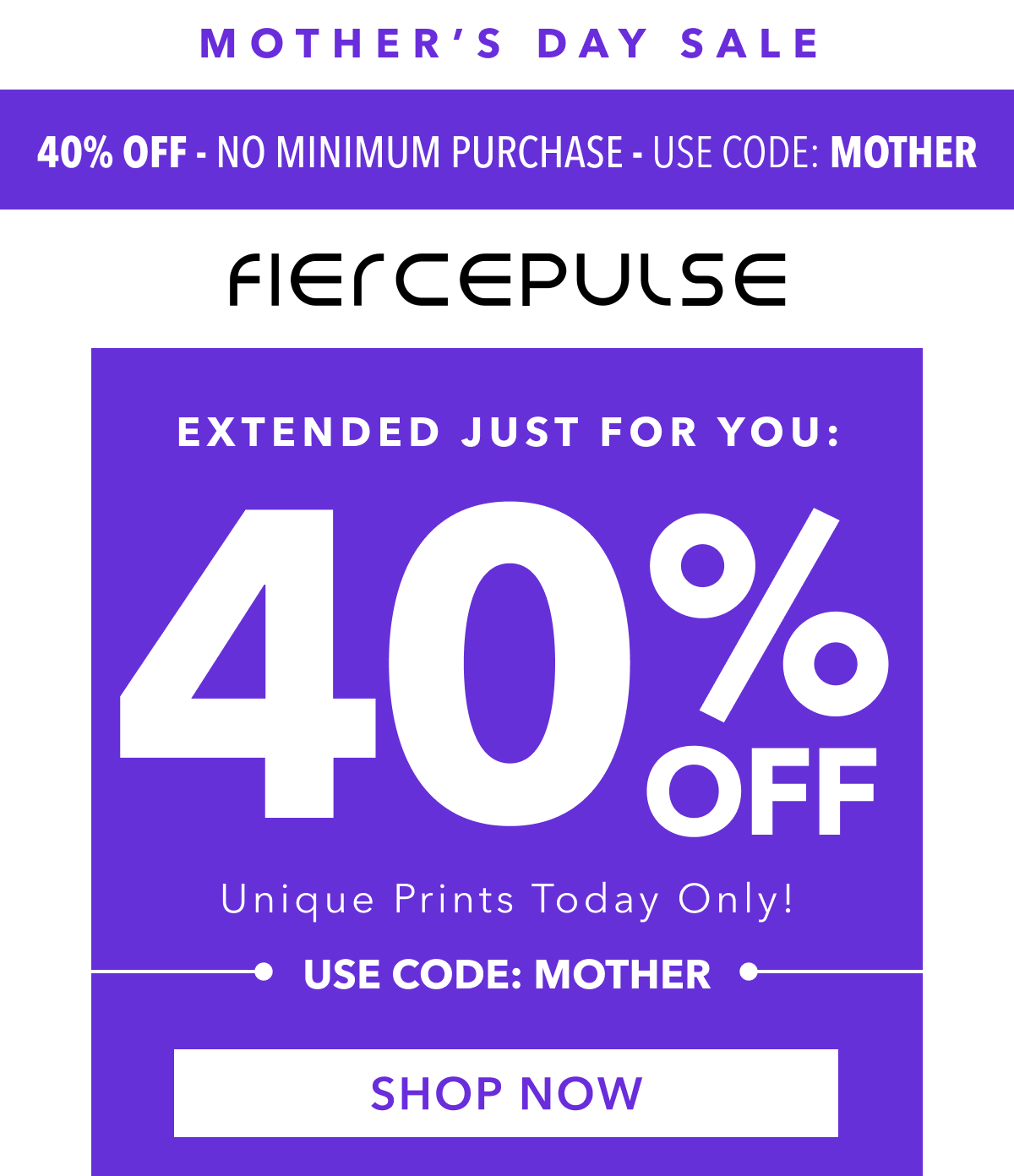 Extended: Shop Unique Prints - Use Code: MOTHER