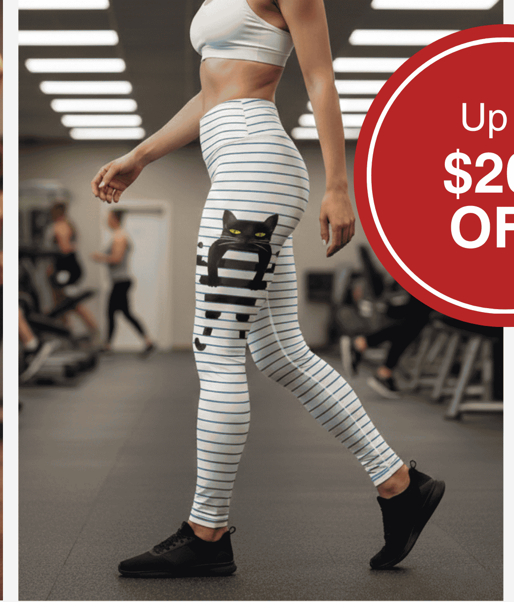 Red & White Heart Shaped Leggings