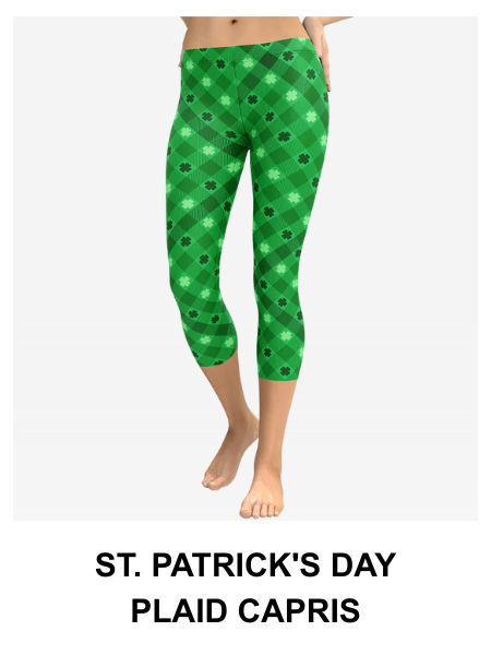 St. Patrick's Day Plaid Capris