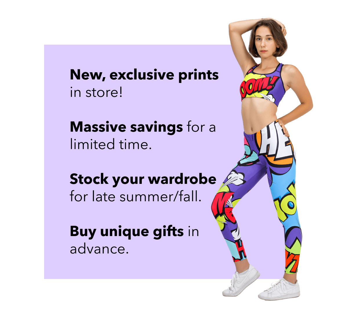 New, exclusive prints in store!  Massive savings for a limited time.  Stock your wardrobe for late summer/fall.  Buy unique gifts in advance.
