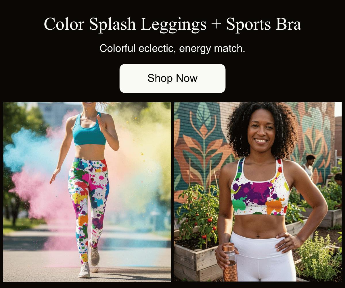 Color Splash Sports Bra + Color Splash Leggings