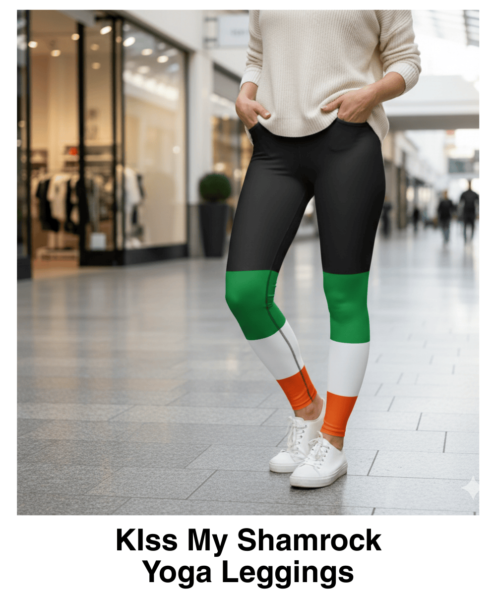 KIss My Shamrock Yoga Leggings
