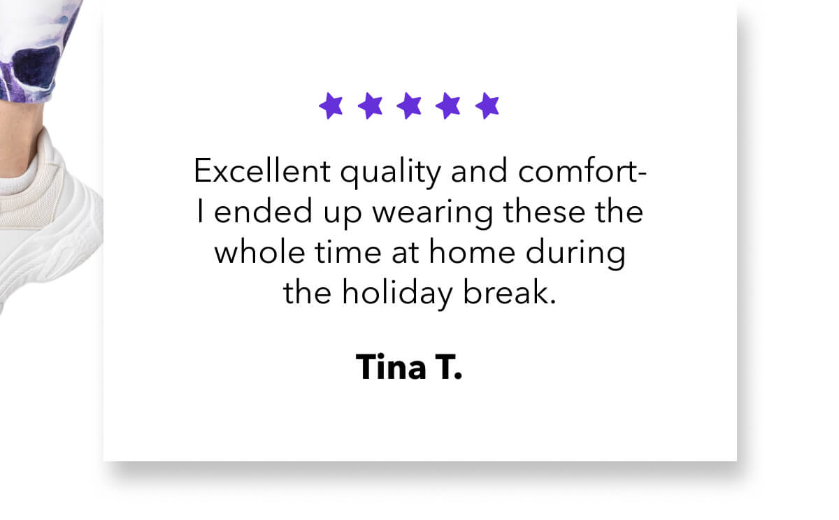 Excellent quality and comfort- I ended up wearing these the whole time at the house during the holiday break.