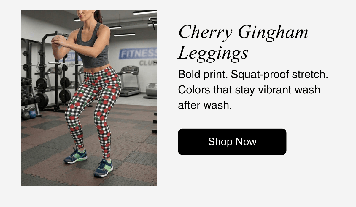 Cherry Gingham Leggings