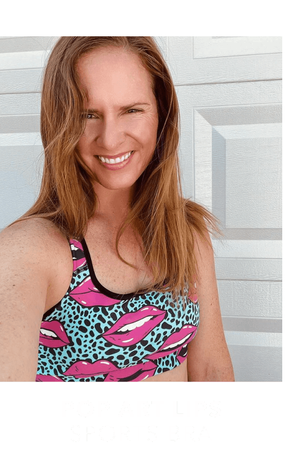 POP ART LIPS SPORTS BRA