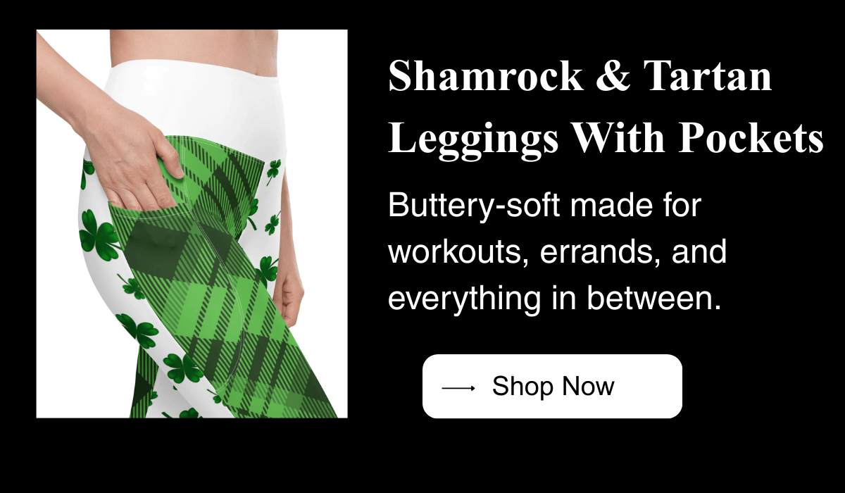 Shamrock & Tartan Leggings With Pockets