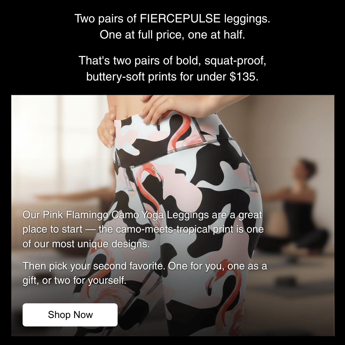 Pink Flamingo Camo Yoga Leggings