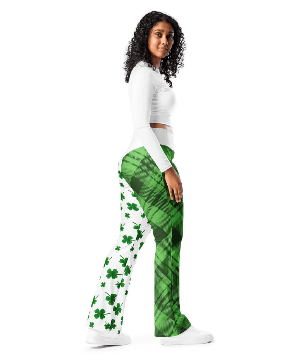 Shamrock & Tartan Flare Leggings