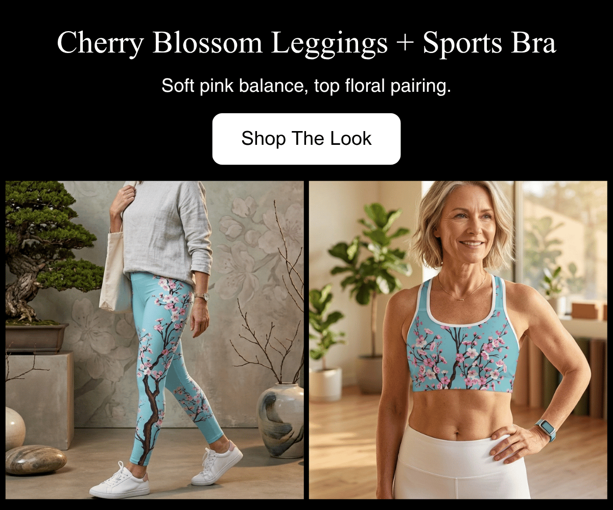 Cherry Blossom Sports Bra + Cherry Blossom Leggings