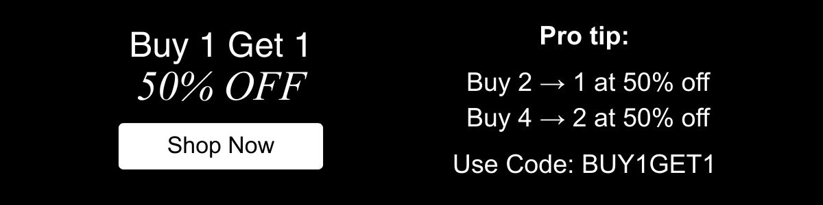BOGO 50% off - Code: BUY1GET1