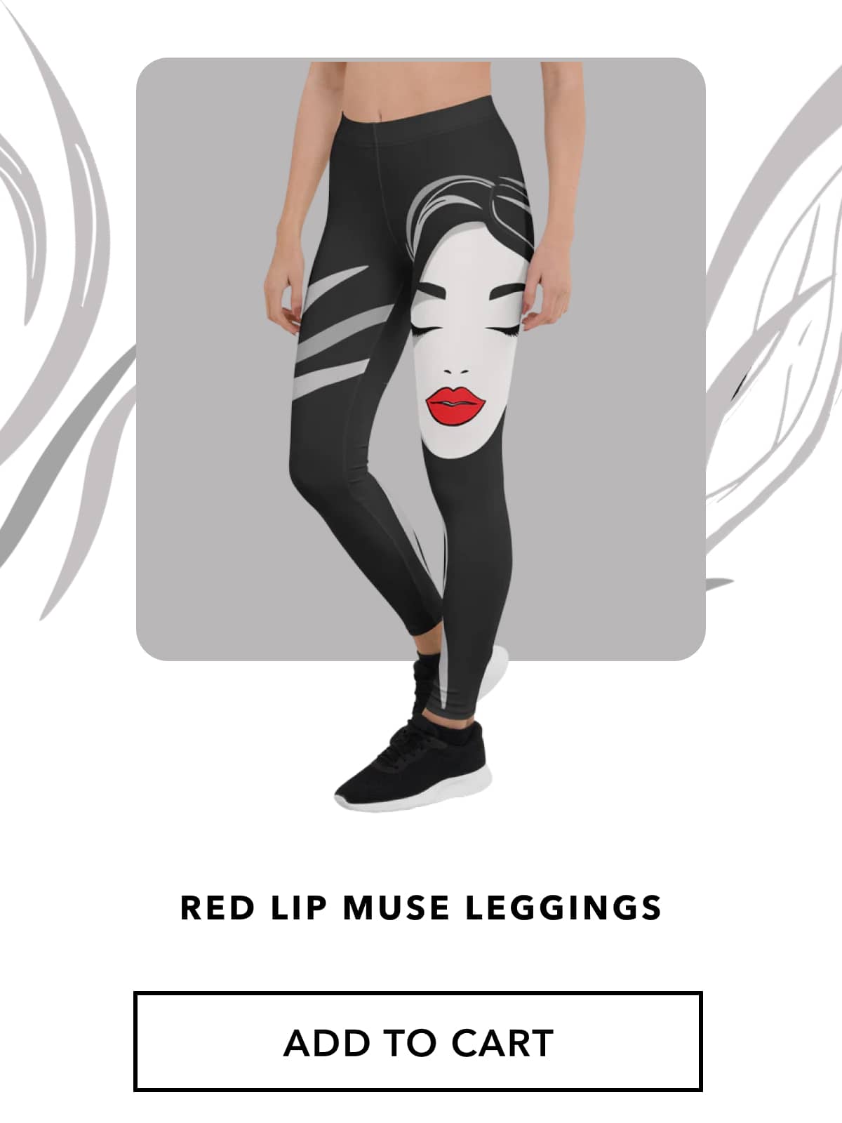 Red Lip Muse Leggings ADD TO CART