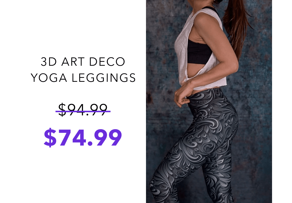 3D Art Deco Yoga Leggings