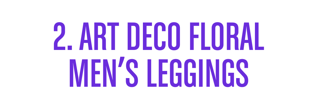 Art Deco Floral Men's Leggings