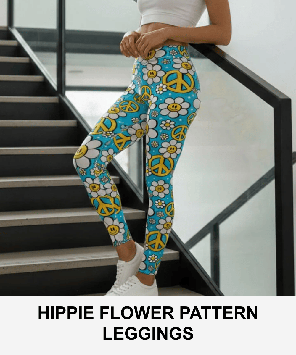 Hippie Flower Pattern Leggings