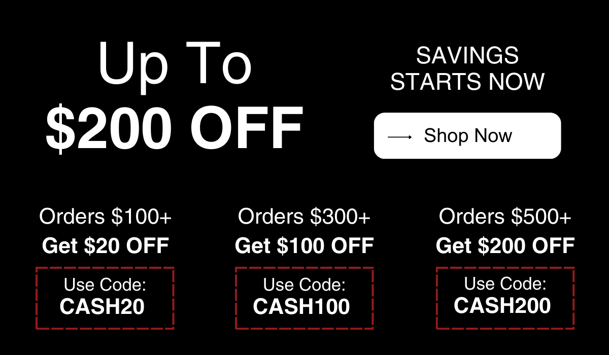 It's Live - Up to $200 OFF