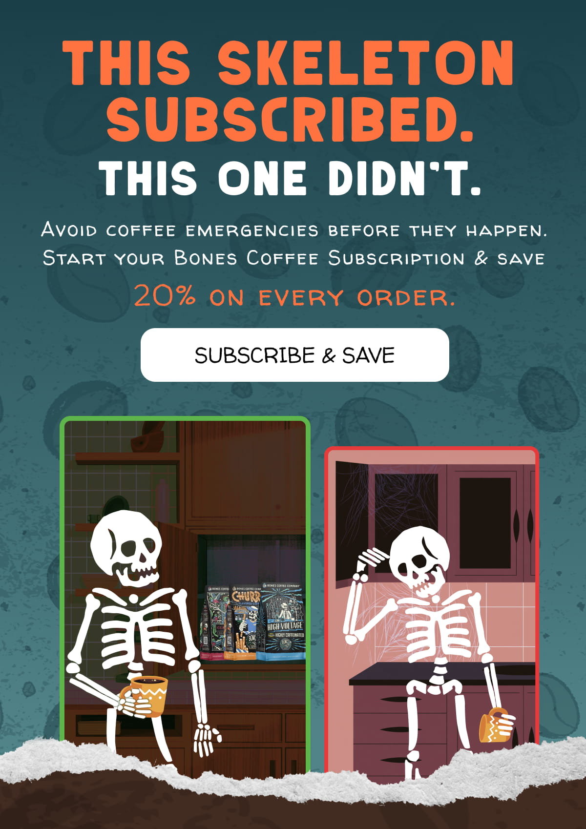 This Skeleton Subscribed. This One Didn't.