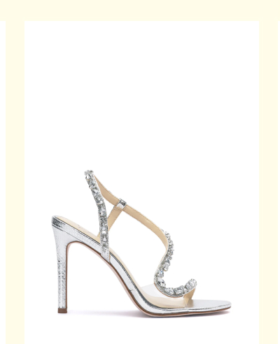 Jaycin High Heel in Silver Snake