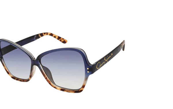 Stylish Butterfly Sunglasses in Blue Tortoise