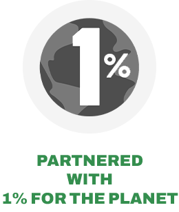 PARTNERED WITH 1% FOR THE PLANET