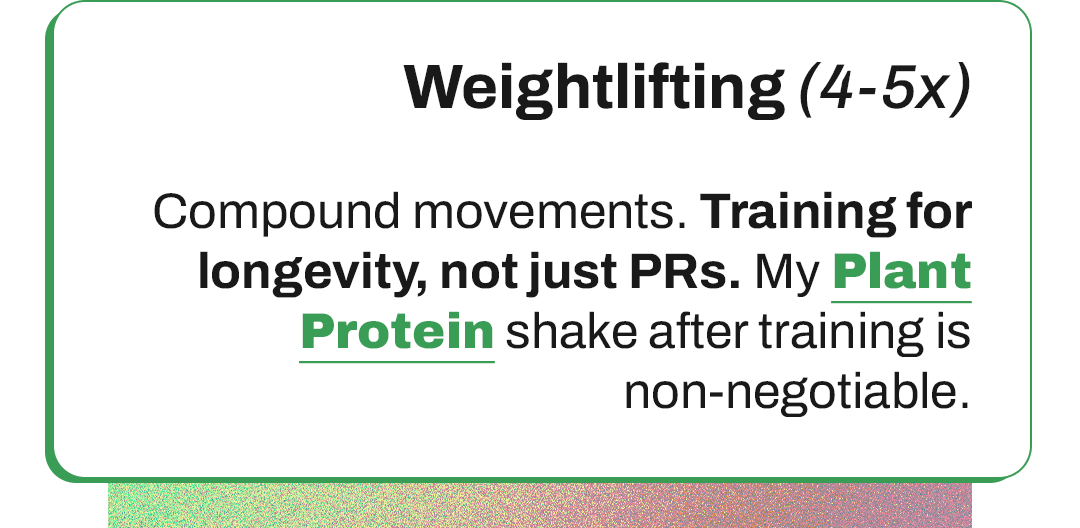 Weightlifting (4-5x)