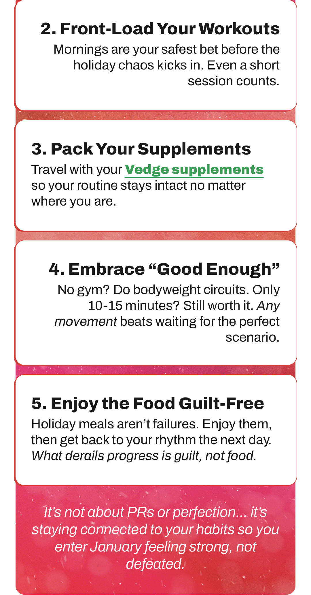 My Holiday Consistency Tips