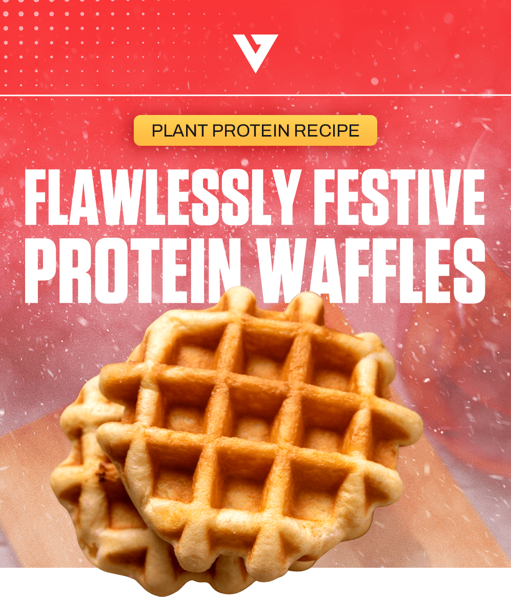 FLAWLESSLY FESTIVE PROTEIN WAFFLES